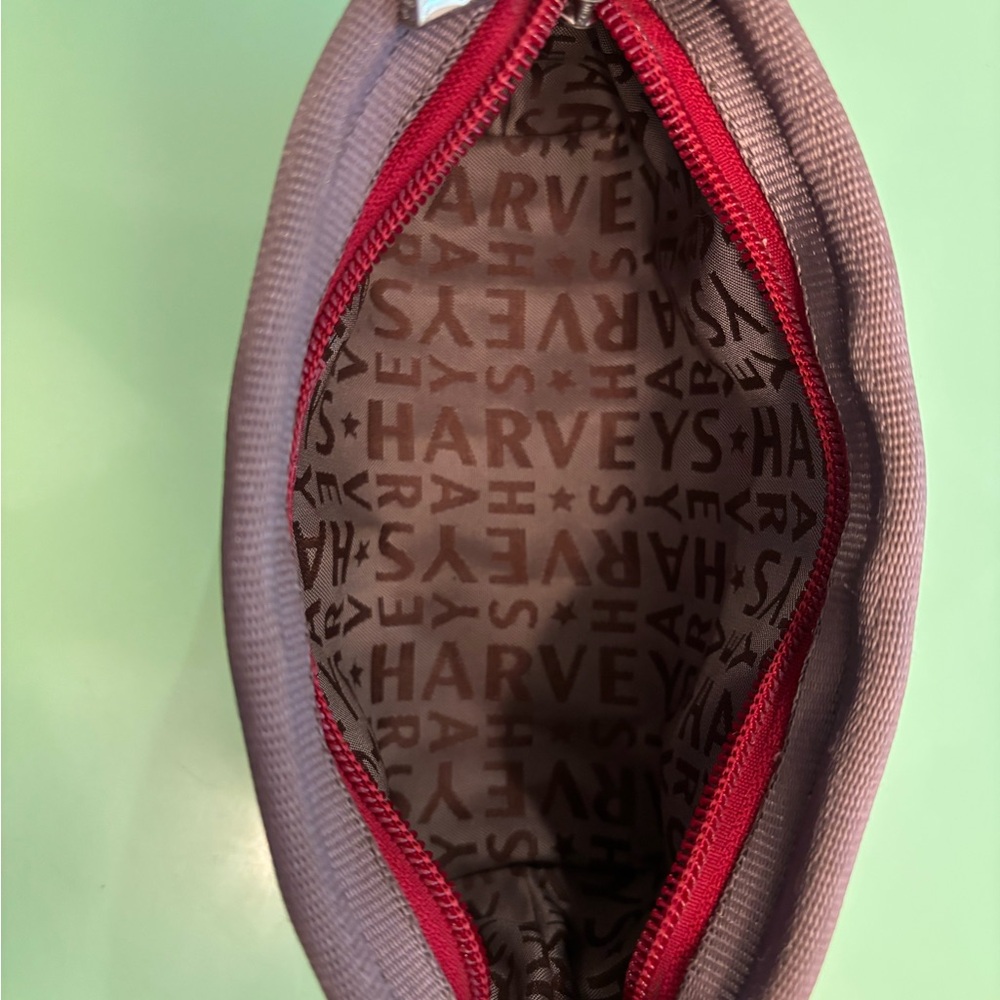 Harveys Red and brown triangle makeup bag - Picture 4 of 4
